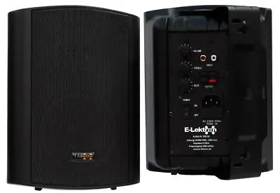Kaufen E-Lektron EWL5A Aktiv-Lautsprecher Satz Wand-Lautsprecher Boxen Paar Schwarz • 98.99€