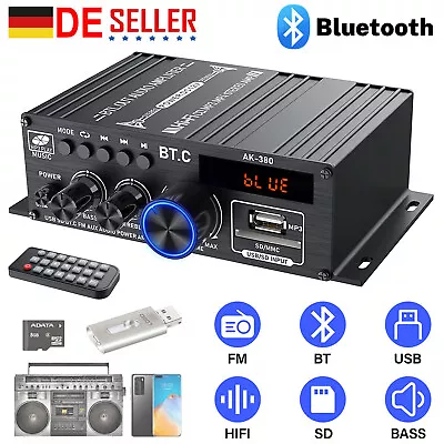 Kaufen 800W Mini Verstärker Digital Bluetooth Stereo Home Car Audio Verstärker USB FM • 23.90€