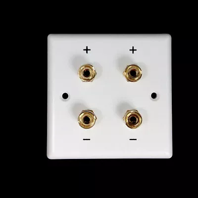 Kaufen Dynavox Lautsprecher Wand-Anschlussblende 4 Unterputz UP Schalterdose Vergoldet • 7.99€