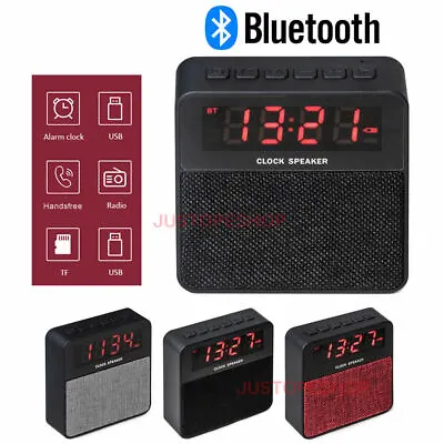 Kaufen T1 Wireless Bluetooth Stereo Lautsprecher LED Wecker FM Radio MicroSD MP3 Player • 11.52€