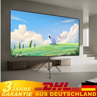 Kaufen 16:9 Full HD Heimkino Beamer Leinwand 100 Zoll Projektionswand Mit Ständer • 73.38€