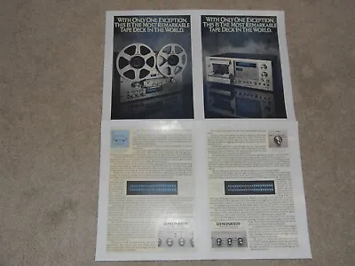 Kaufen Pioneer Rolle Zu RT-909,CT-1250 Kassette Ad, 4 Seiten, Brille,'78 Offen • 13.44€