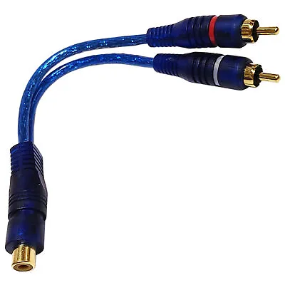 Kaufen Audio Y-Kabel Cinch Vergoldet Y-Adapter Verteiler Weiche Subwooferkabel RCA 20cm • 5.45€