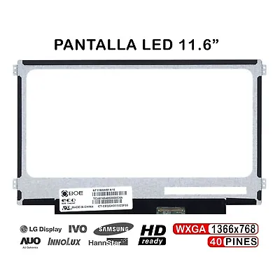 Kaufen PANTALLA LED DE 11.6  PARA PORTÁTIL HP STREAM 11-D000NS 1366x768 40PIN DISPLAY • 44.81€