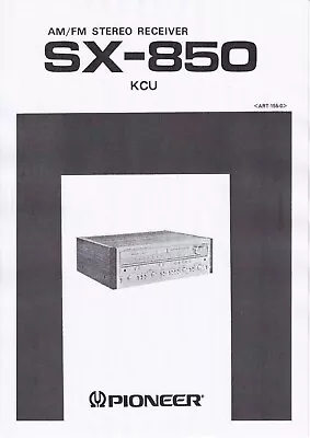 Kaufen Service Manual-Anleitung Für Pioneer SX-850  • 12.50€