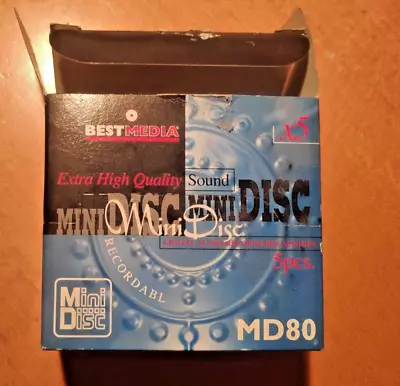 Kaufen MiniDisc BestMedia MD80 In Fünferbox, Original Einzelverpackt Neu Und Unbenutzt • 3.50€