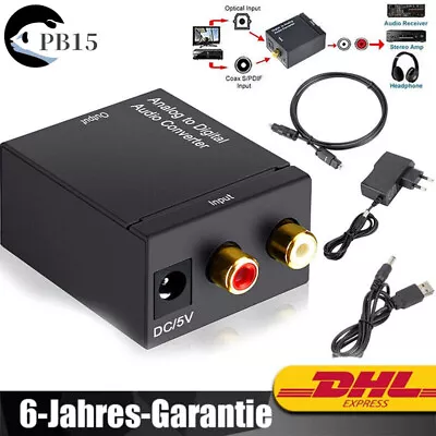 Kaufen Digital Zu Analog Audio Konverter Wandler Optisch Toslink Koaxial Auf RCA Kabel • 12.88€