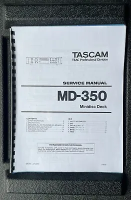 Kaufen Tascam MD-350 Minidisc Deck Servicehandbuch • 8.13€