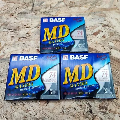 Kaufen 3x Minidisk BASF MD Maxima MiniDisc 74 NEU Und OVP • 28.50€