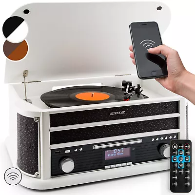 Kaufen Plattenspieler Stereoanlage Kassettendeck Radio USB Lautsprecher Retro Turntable • 237.99€