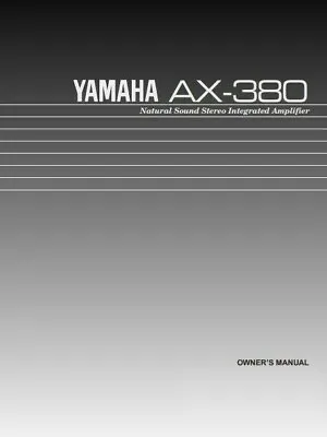 Kaufen Yamaha AX-380 - Stereo-Soundverstärker - Bedienungsanleitung - BENUTZERHANDBUCH  • 8.30€