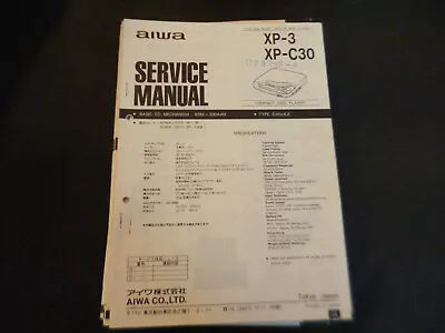 Kaufen Original Service Manual Schaltplan AIWA XP-3 XP-C30 • 11.90€