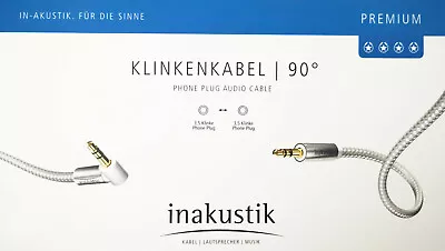 Kaufen Inakustik Premium Klinkenkabel 3,5mm Klinke Vergoldet Doppelt Geschirmt 90° 1,5m • 12.90€