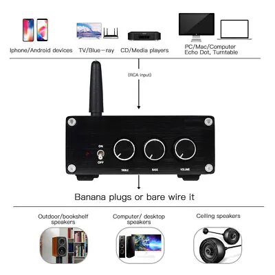Kaufen 2 Kanal Bluetooth Audioverstärker D Mini Hifi Digitalverstärker Für Lautsprecher • 47.86€