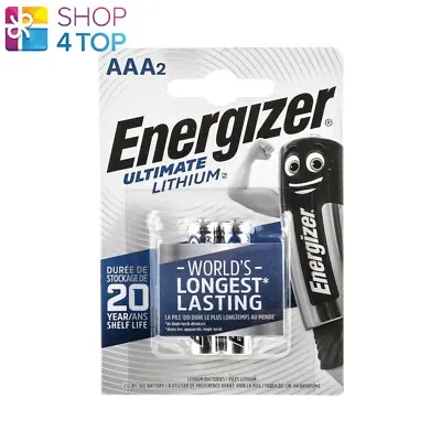 Kaufen 2 Energizer AAA Ultimate Lithium L92 Batteries 1.5V 2BL Mikro Mini Stilo Neu • 8.41€