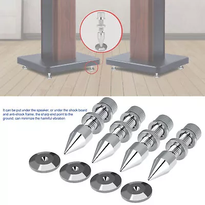 Kaufen 4 Pcs Speaker Spike Isolation Spikes Stand Foot HiFi Speaker Shockproof Cone OCH • 16.28€