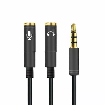 Kaufen Audio Splitter Kabel Y Klinken Adapter Kabel Kopfhörer Mikrofon Headset Stecker • 5.93€