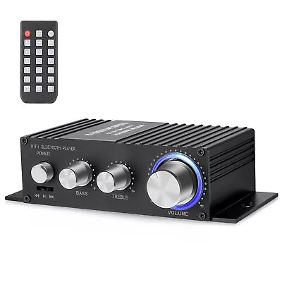 Kaufen 50Wx2 HiFi Verstärker Vollverstärker 2 Kanal Mini Stereo Audio Amplifier MP3 DVD • 25.99€
