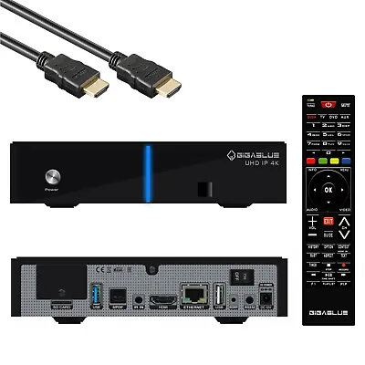 Kaufen GigaBlue UHD IP 4K USB HDMI SD Card Multiboot Ultra HD IP Box Receiver Schwarz • 99€