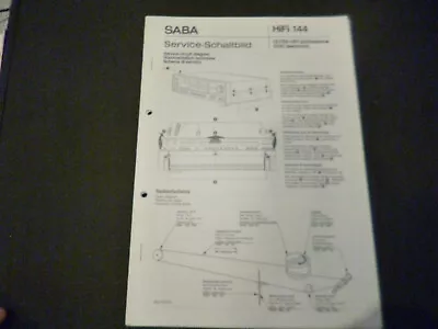 Kaufen Original Service Manual Schaltplan Saba Ultra Hifi Professional 9240 Electronic • 11.90€