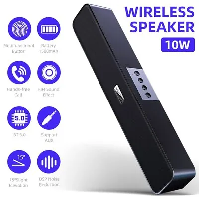 Kaufen Bluetooth 5.0 Lautsprecher TV Soundbar Stereo Sound Subwoofer Soundbox Musikbox • 17.76€
