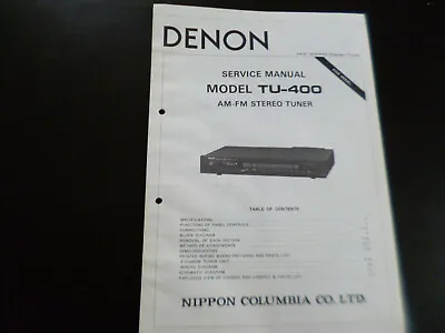 Kaufen Original Service Manual Schaltplan Denon TU-400 • 11.90€