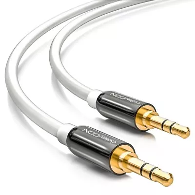 Kaufen 3m AUX Kabel 3,5mm Stereo Klinken Audio Kabel Klinke Stecker PC TV HiFi Weiß  • 6.79€