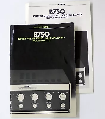 Kaufen Original Studer REVOX B750 Amplifier Service Manual / Set Of Schematics • 39€