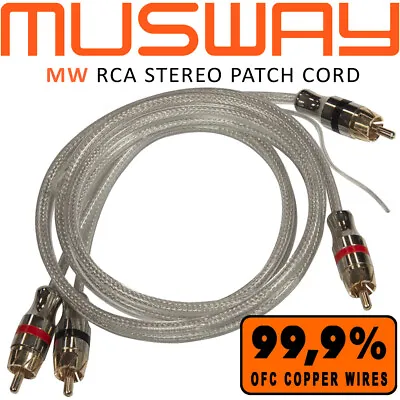 Kaufen Musway MW1RCA 1m OFC Kupfer Stereo Cinchkabel High End 2 Kanal Audio Kabel 100cm • 13.90€