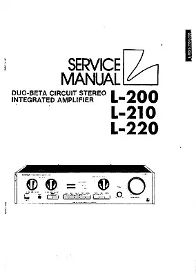 Kaufen Service Manual-Anleitung Für Luxman L-220, L-210, L-200  • 10€