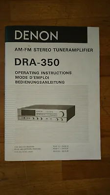 Kaufen Denon DRA-350  Bedienungsanleitung Operating Instuctions Manual • 2€