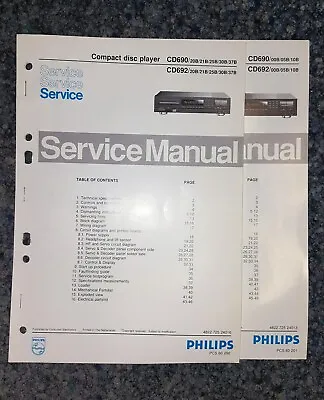 Kaufen Service Manual-Anleitung Für Philips CD 690  / CD 692 Schaltbild • 10.50€