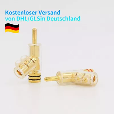 Kaufen 8 X Vergoldet Lautsprecher Stecker Schraubbar Bananenstecker Steckverbinder Hifi • 33.23€