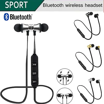 Kaufen Kabellose Bluetooth Kopfhörer Ohrhörer Magnetische Ohrhörer Stereo Headset Mit MIKRO • 3.70€