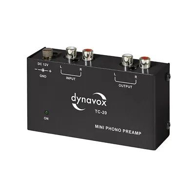 Kaufen DYNAVOX TC-20  Phono Vorverstärker Adapter Plattenspieler Zu Verstärker • 33.33€