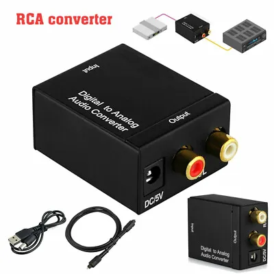 Kaufen Audio Konverter Audiowandler Digital /Toslink Und Koaxial Zu Analog (Cinch) USB • 6.97€