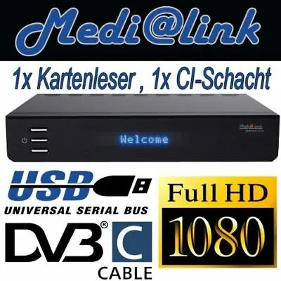 Kaufen 💎Kabel Receiver Hd Kabelreceiver Medialink 1xCI 1xCX HDTV LAN USB NEU DVB-C TV • 59.90€