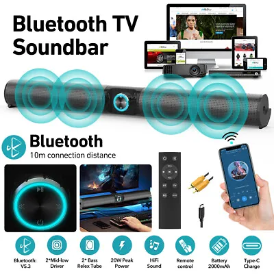 Kaufen Soundbar Wireless Bluetooth Subwoofer Lautsprechersystem Surround TV Heimkino • 39.99€