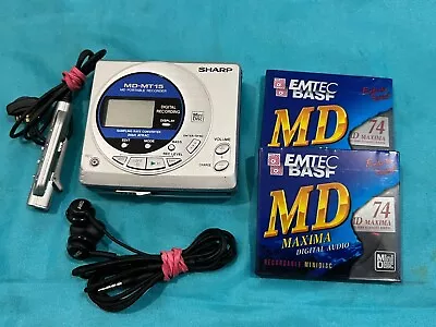 Kaufen Sharp MD - MT15 Minidisc - Tragbarer Mini Disc Recorder - MD  Player U. Recorder • 149€