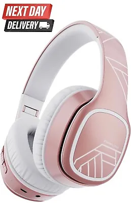 Kaufen Kabellose Bluetooth Kopfhörer Rosa Headset Stereo Top *Lieferung Am Nächsten Tag* • 45.07€