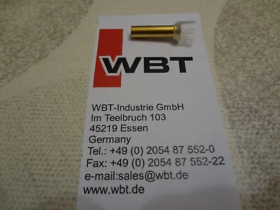 Kaufen 1 Stück WBT-0445 Aderendhülse 10mm² Mit Isolierung OFC Kupfer Vergoldet -NEU- • 2.95€