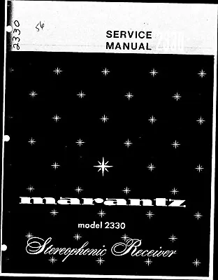 Kaufen Service Manual-Anleitung Für Marantz 2330  • 13€
