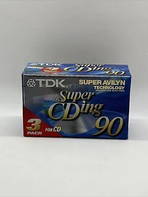 Kaufen TDK 3er Pack Neu OVP Super CDing 90 Kassette Mc Tape Musik Kassetten 5 23f • 19.90€