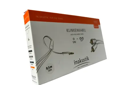 Kaufen Cinch / Klinke Audio Anschlusskabel 2x Cinch-Stecker - 1x Klinke 3,5mm 0,5m • 6.99€