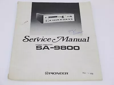 Kaufen ORIGINAL Pioneer SA-9800 Service Manual + Additional Service Manual • 139.90€