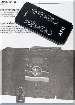 Kaufen AEG 4432CD Original Fernbedienung F. Stereoanlage HiFi Slim Flach 4mm Schwarz 12 • 4.95€