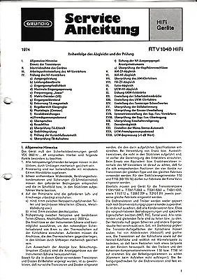 Kaufen Service Manual-Anleitung Für Grundig RTV 1040  • 11€