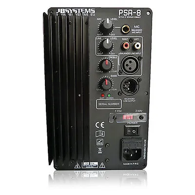 Kaufen JB Systems PSA8 Einbau PA Hifi Endstufe Aktivmodul Amp Amplifier Subwoofer 240W  • 99€