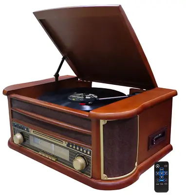 Kaufen Plattenspieler Nostalgie Holz Musikanlage Kompaktanlage Retro Stereoanlage Radio • 139.90€