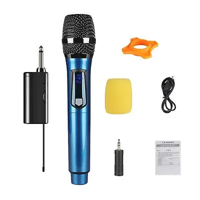 Kaufen Kabelloser Karaoke Lautsprecher Mikrofon LED Display Blau • 28.81€